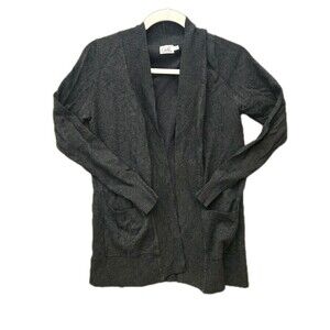 Cielo Cardigan Women's Size Small S Gray Long Sleeve Pockets Open Front Sweater